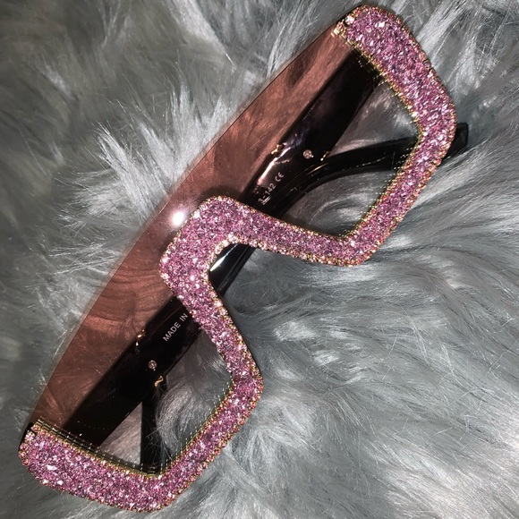 Pink Rhinestone Glasses - Picture 1 of 1